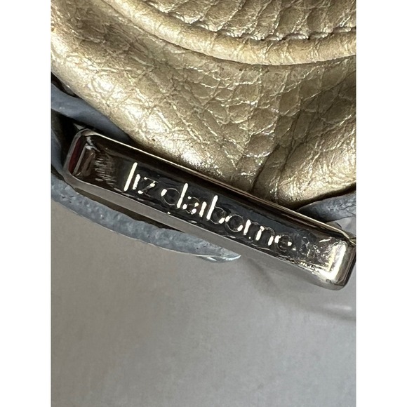 Liz Claiborne Shoulder Bag Metallic Gold Pebbled Leather Hobo Style Y2K - Picture 11 of 14